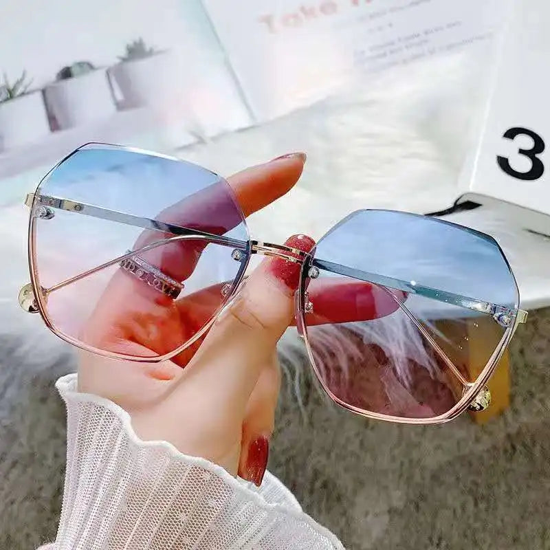 Designer Gradient Round Sunglasses