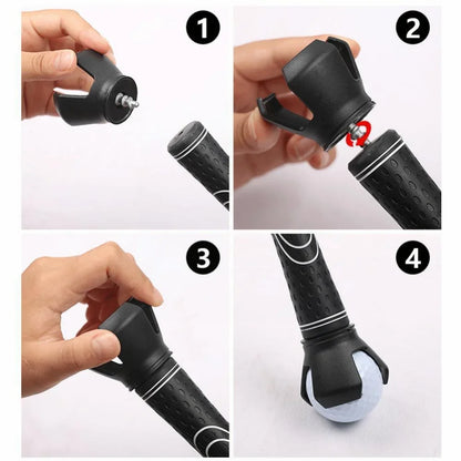 Golf Ball Picker - Rubber Clamp  Zinc Alloy  Convenient Golf Aid