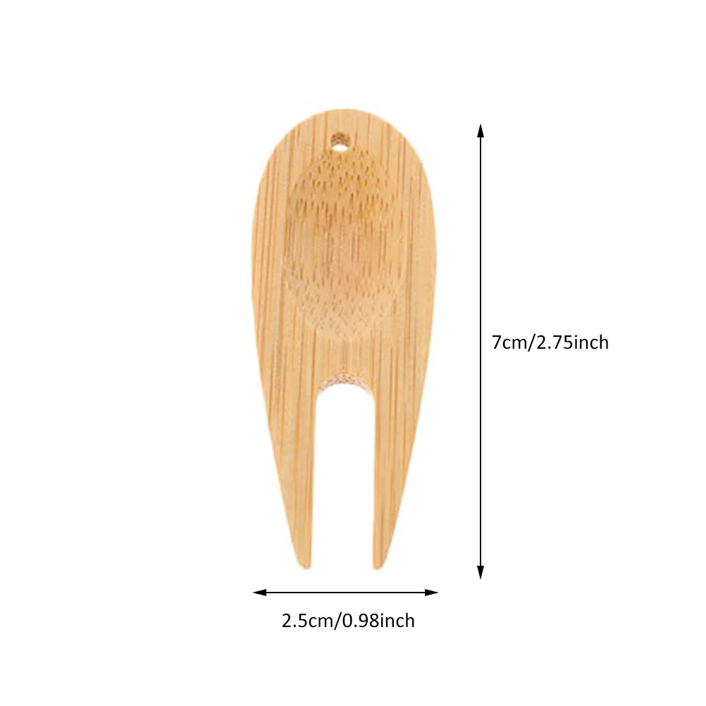 Lot de 20 outils de réparation de mottes de golf en bambou – Ensemble écologique