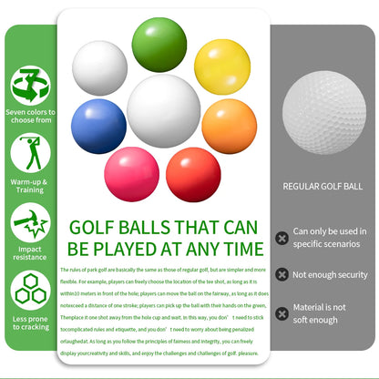 Caiton Premium Outdoor Park Golf Balls - Multicolor Set