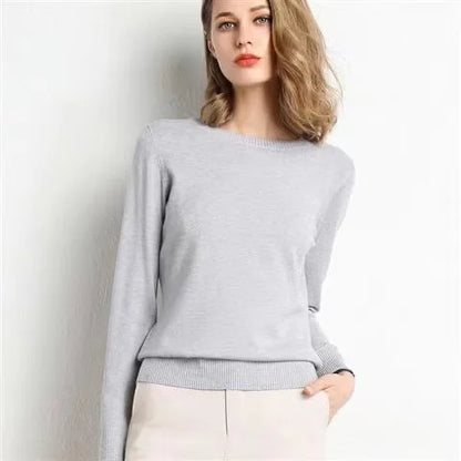 Basic Pullover mit Rundhalsausschnitt für den Alltagsstil