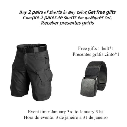 Outdoor Cargo Military Men Tactical Shorts for Summer Waterproof Urban Shorts Trekking Camp Pants Multi Pocket Plus Size Hiking