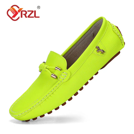 YRZL Mocassins Hommes Chaussures en Cuir Faites à la Main Chaussures de Conduite décontractées Chaussures à enfiler Chaussures de Luxe Confortables Mocassins Chaussures pour Hommes Grande Taille 37-48