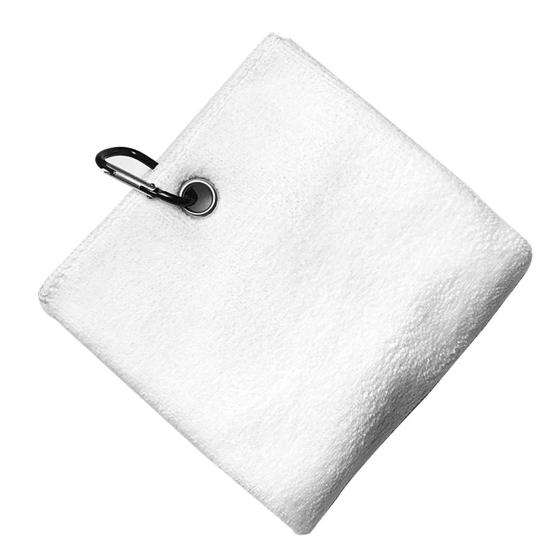 Tri-Fold Golf Towel: Reusable Microfiber - 4 Colors