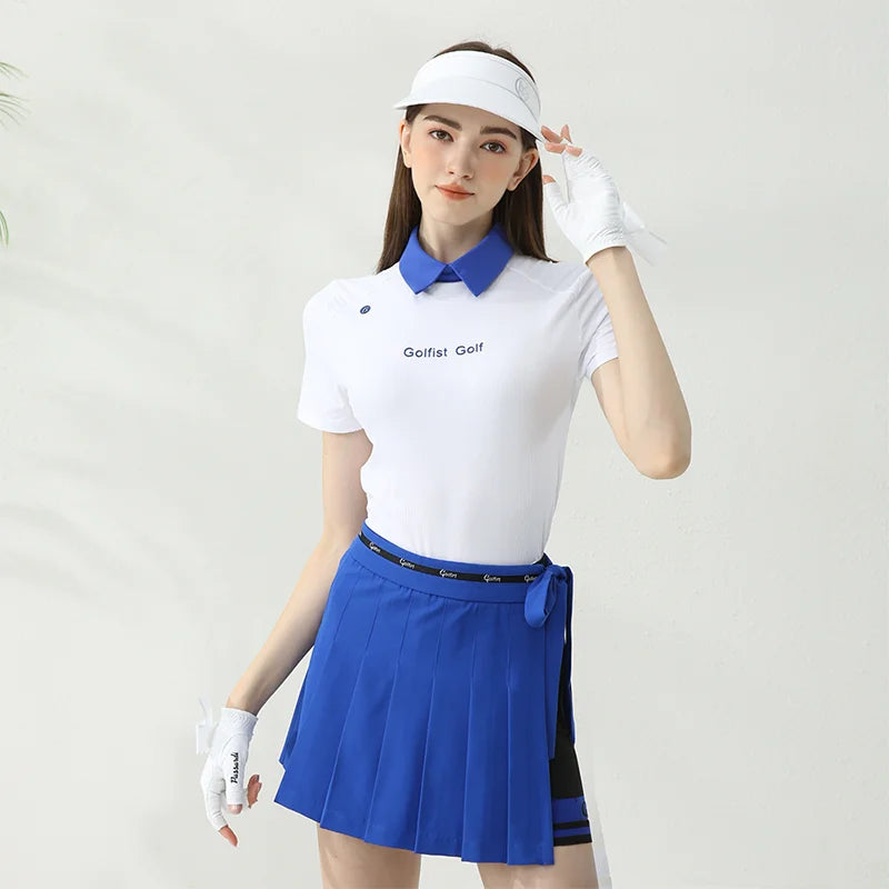 Kurzärmliges zweiteiliges Golfkleid für Damen