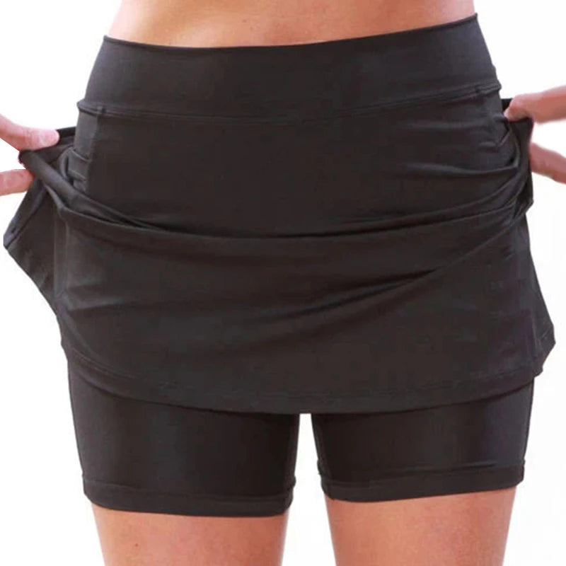 Women's Summer High Waist Golf Skirt with Pockets