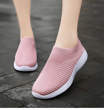 Chaussures plates élastiques respirantes pour femmes