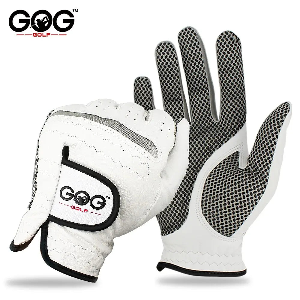 Soft Sheepskin Golf Glove with Anti-Slip Granules for Men