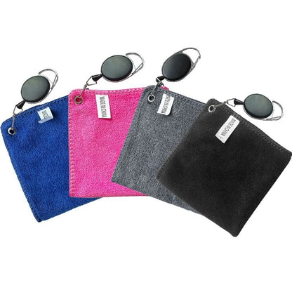 Microfiber Golf Towel - Absorbent Quick Drying Retractable Hook