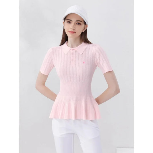 Rosa Golf-T-Shirts für Damen im Sommer