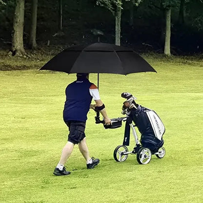 62-Inch Automatic Open Golf Umbrella with Double Canopy