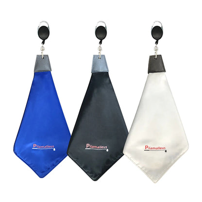 Tricolor Polyester Golf Towel with Carabiner - Dry and Damp Cleaning Cloth