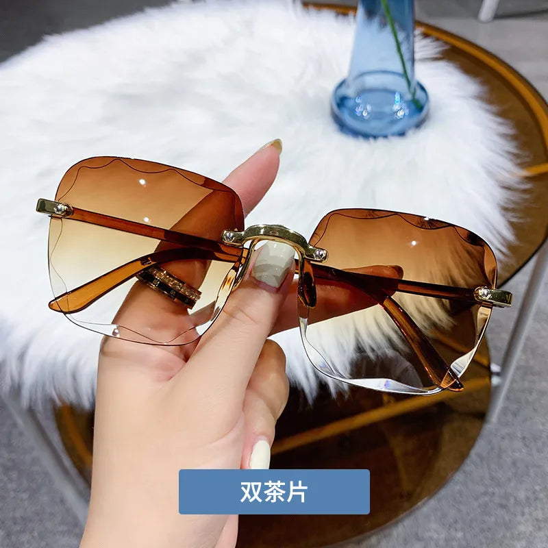 Frameless Cut Edge Women's Summer UV400 Sunglasses