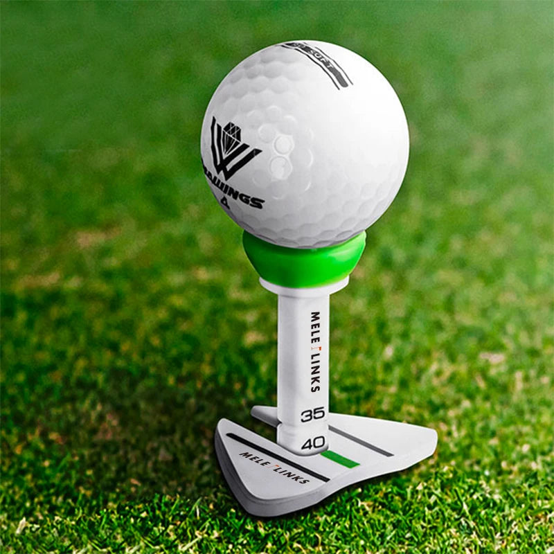 Support de balle de golf polyvalent à double tee - Hauteur réglable