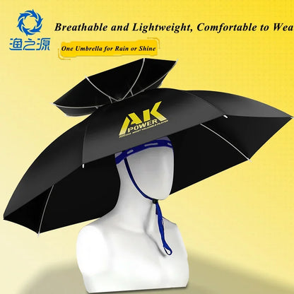 Chapeau parapluie pliable réglable pour la protection solaire