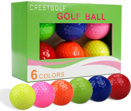 6 Stück/Packung bunte Minigolfbälle – zweiteilige Golf-Übungsbälle
