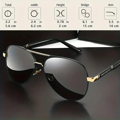 Men's Metal Frame Polarized Sunglasses