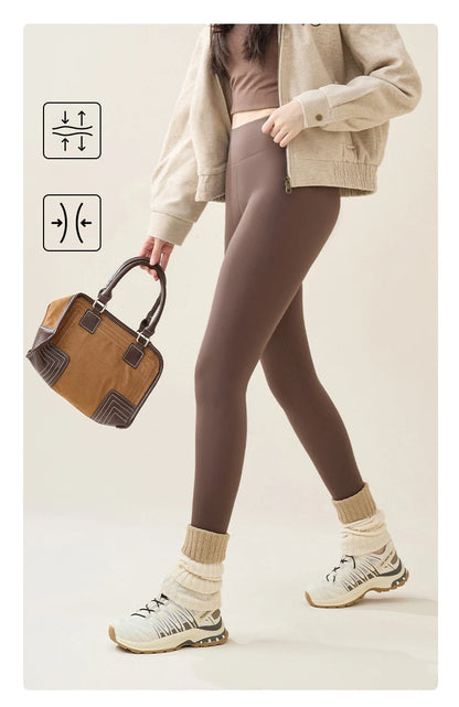 Leggings d'hiver en polaire de lapin et peau de requin