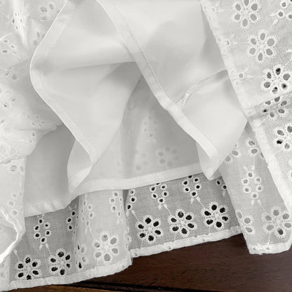 Bear Leader – Beiges Plisseekleid aus Spitze für Mädchen