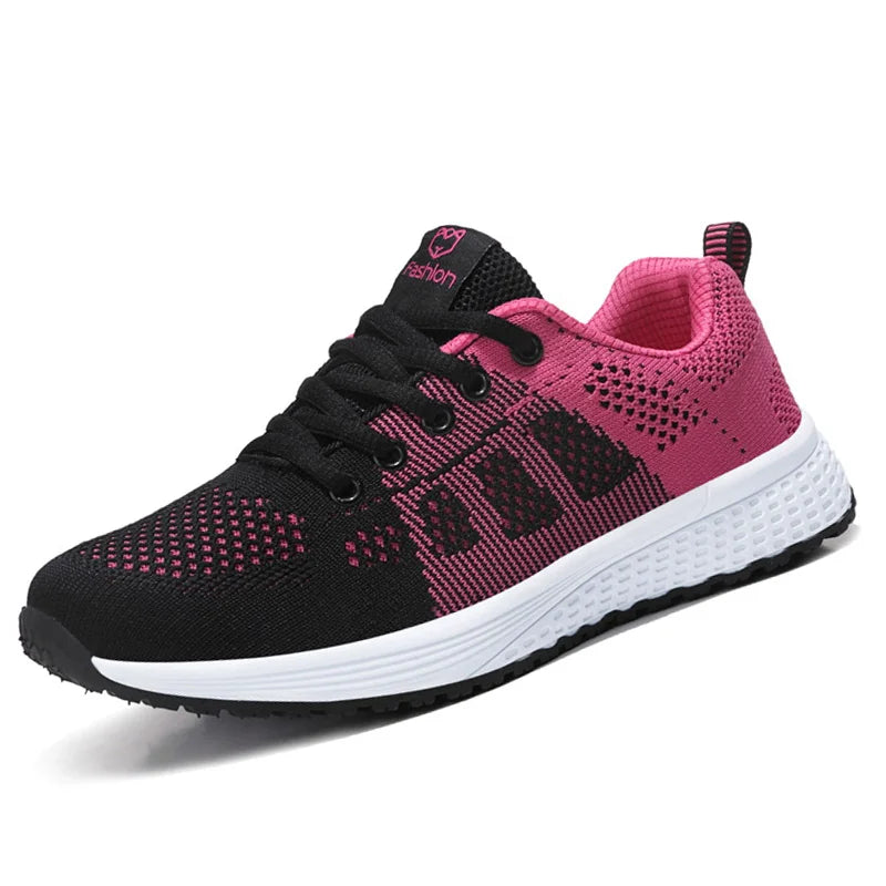 Women’s Casual Breathable Mesh Lace-Up Sneakers