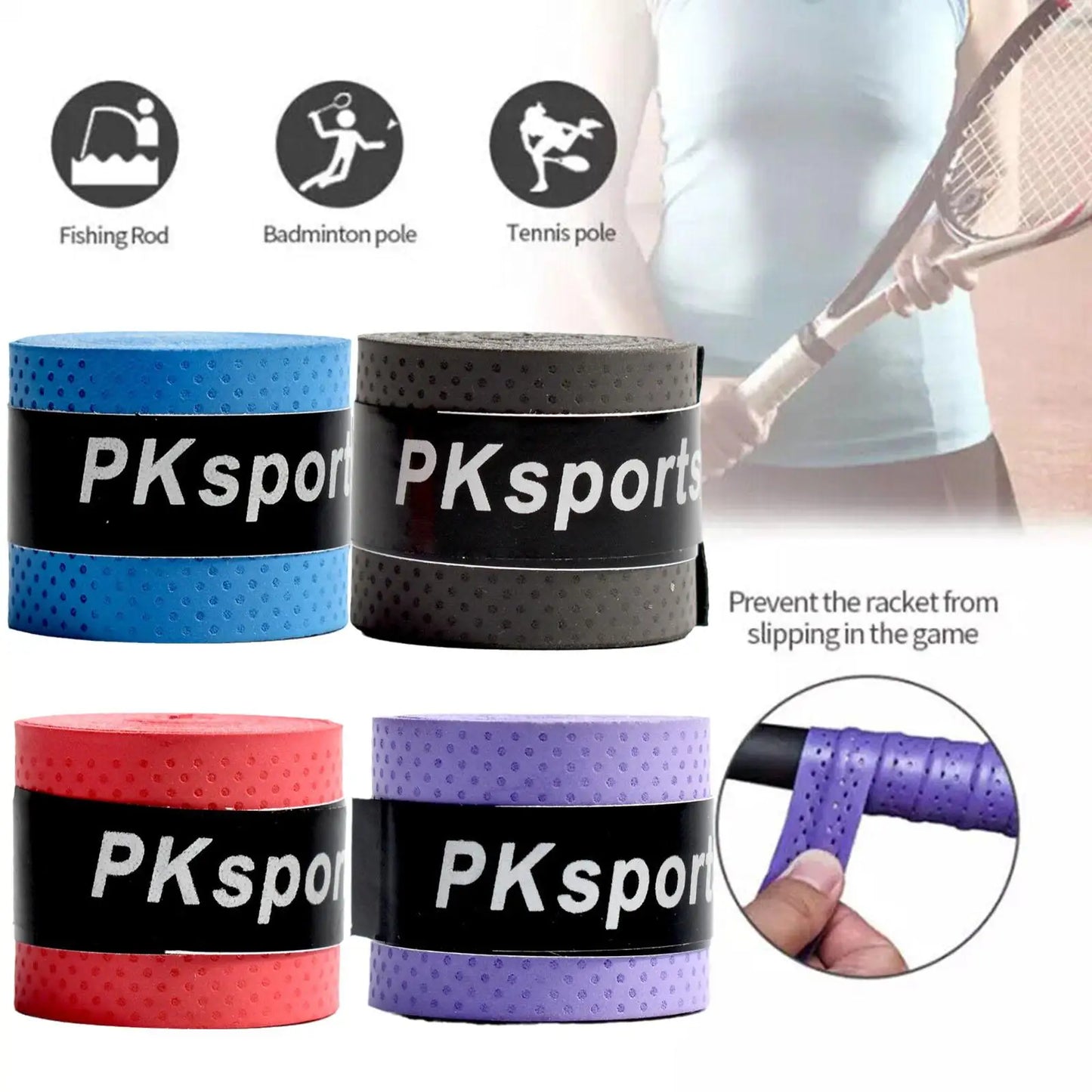 3PCS Absorbent Tennis Grip Tape