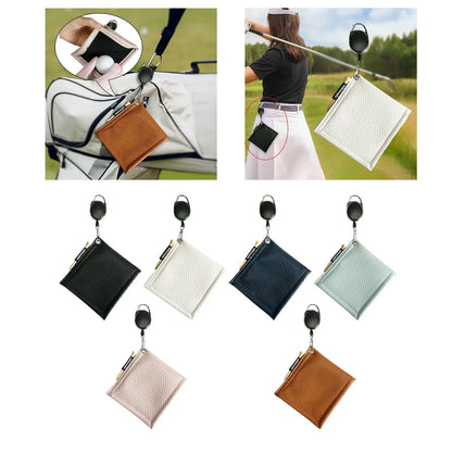 Serviettes de nettoyage pour balles de golf en PU - Chiffon d'essuyage pour tête de club