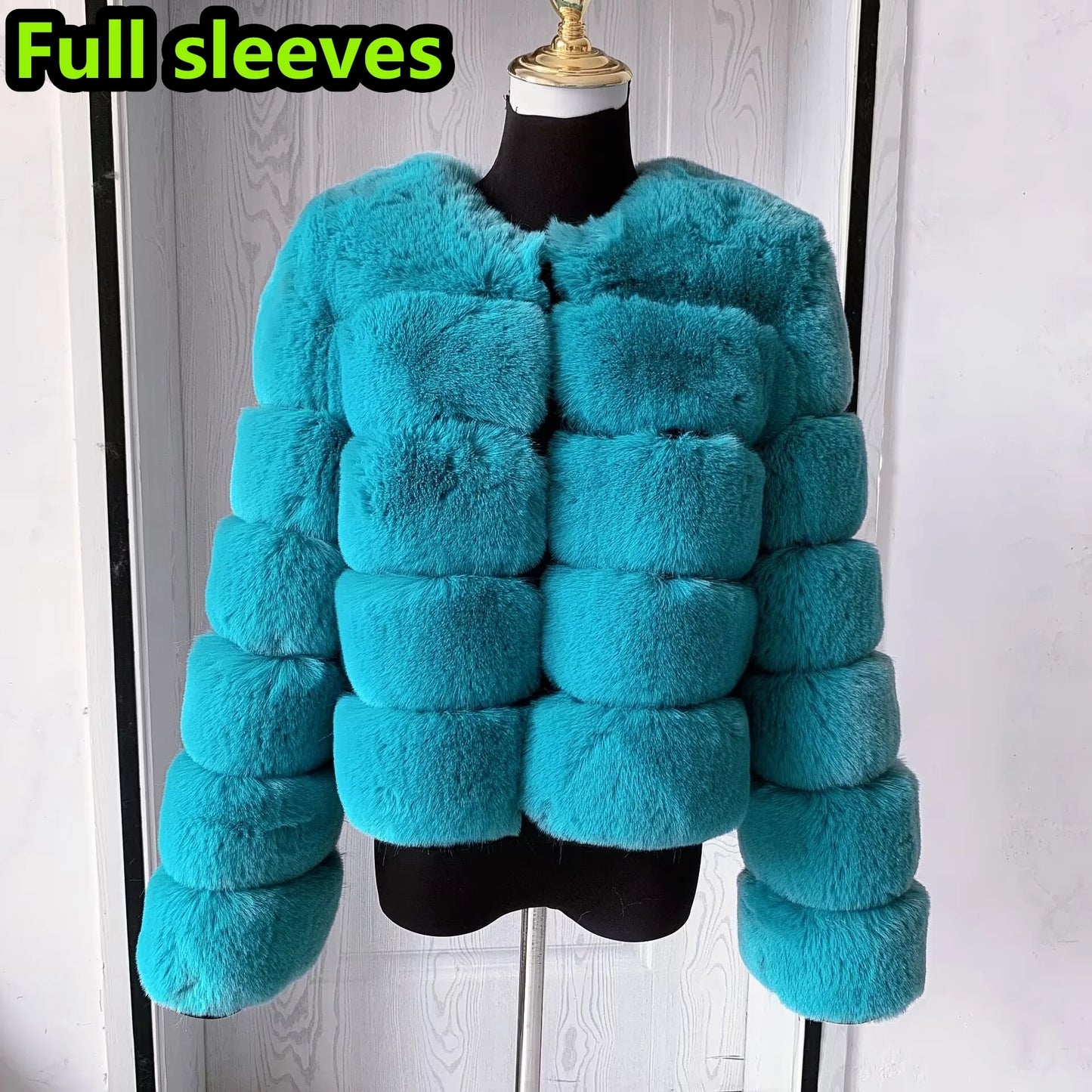 Luxurious Faux Fox Fur Fluffy Jacket