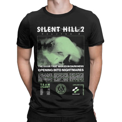 Lässige Silent Hill 2 Baumwoll-T-Shirts für Männer