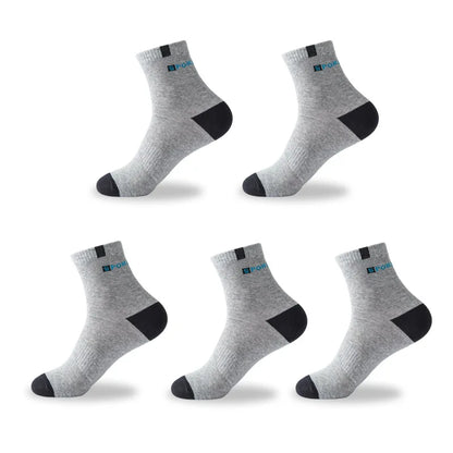 Chaussettes de sport respirantes et hautement élastiques en coton pour hommes