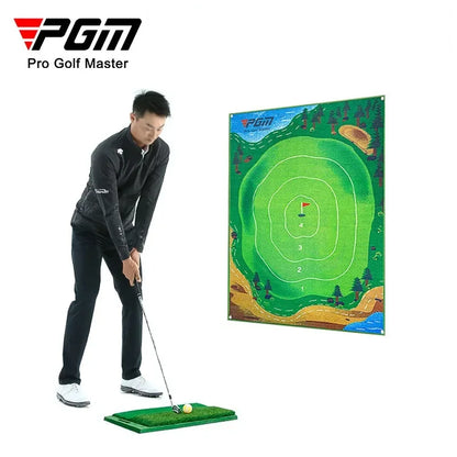 PGM Golf Cutting Practice Pad - Dart Target & Sticky Ball Blanket