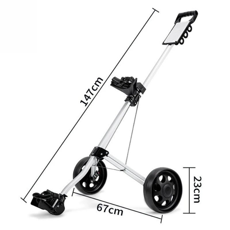 PGM Foldable Two Wheel Golf Trolley Push Cart