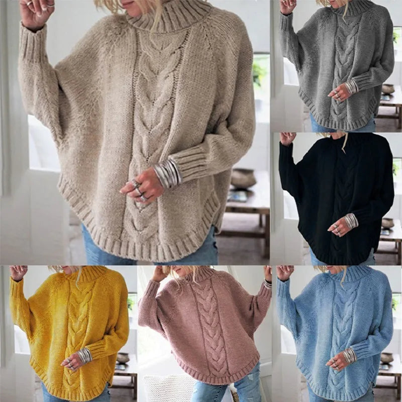 Pull tricoté ample décontracté pour femme