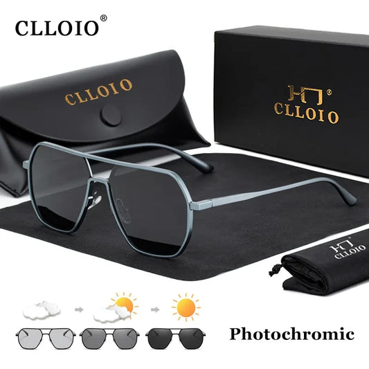 Photochrome, polarisierte, blendfreie Auto-Sonnenbrille aus Aluminium