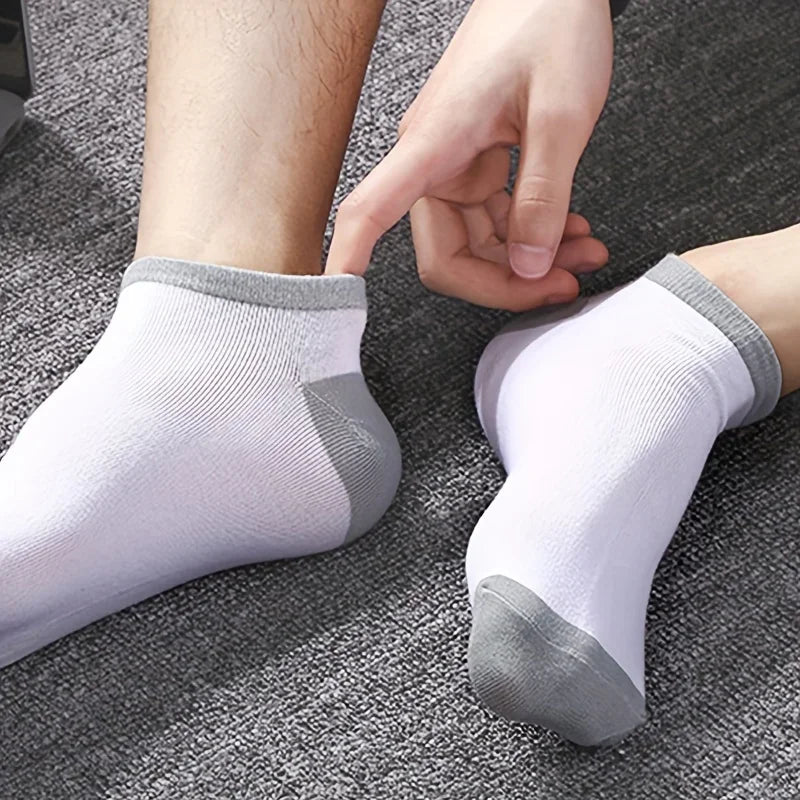 Chaussettes bateau à blocs de couleurs pour hommes