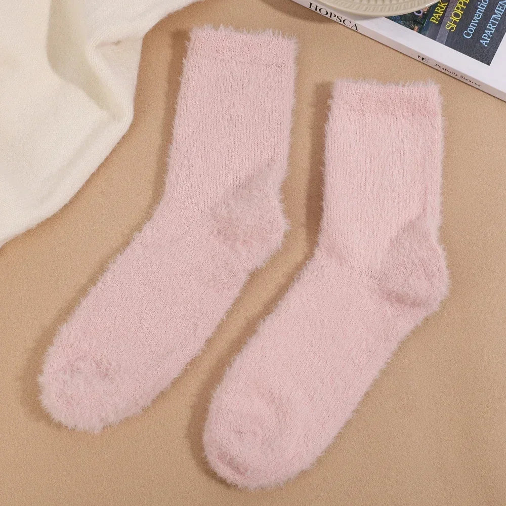 Thermo-Wintersocken aus Plüschsamt für Damen