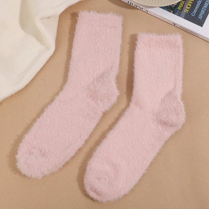 Thermo-Wintersocken aus Plüschsamt für Damen