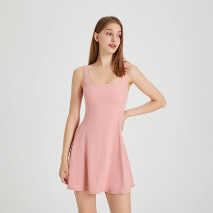 Robe de tennis sans manches avec jupe-short