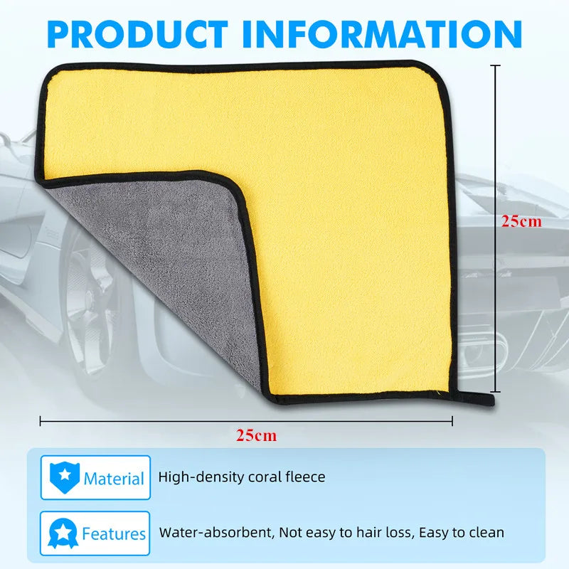 Chiffon de nettoyage de voiture en microfibre 30x40cm pour différents modèles