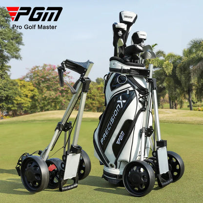 PGM Foldable 3/4 Wheel Golf Trolley Push Cart