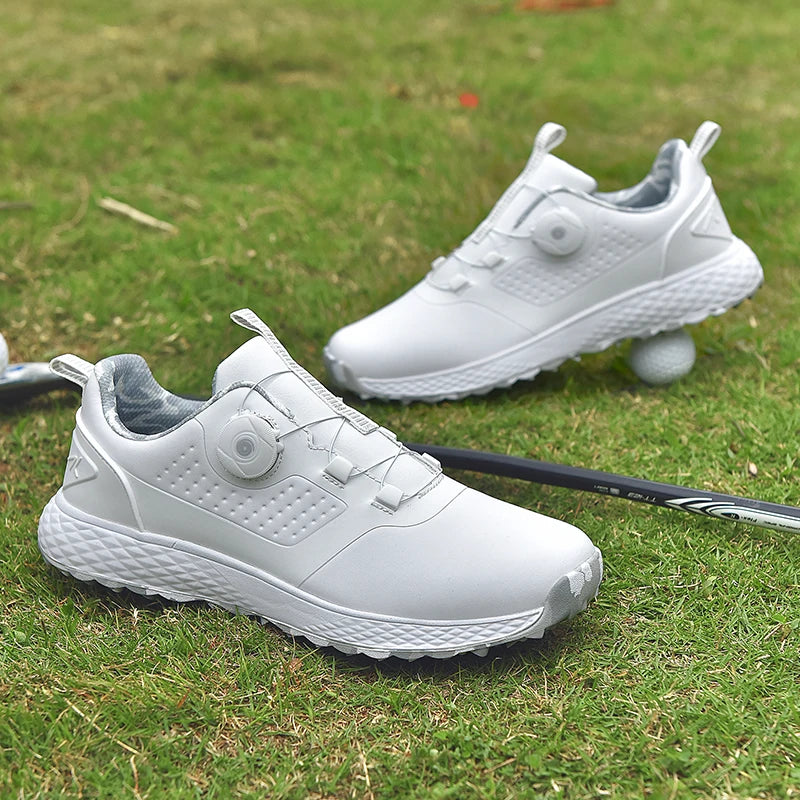 Waterproof Non Slip Lock Button Golfer Shoes