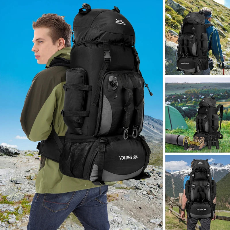 90L Waterproof Hiking Backpack - Sports Bags