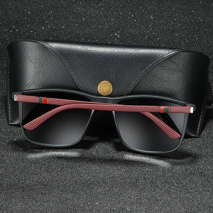 Luxuriöse, quadratische, polarisierte Vintage-Sonnenbrille
