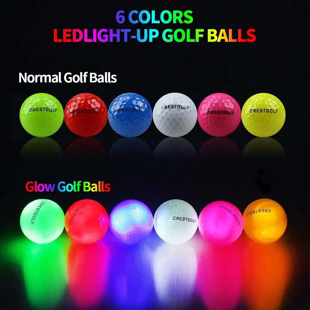 Crestgolf LED Glow Balls- Perfect Night Golf Gift