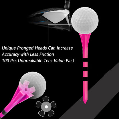 Unbreakable 5-Prong Golf Tees Set