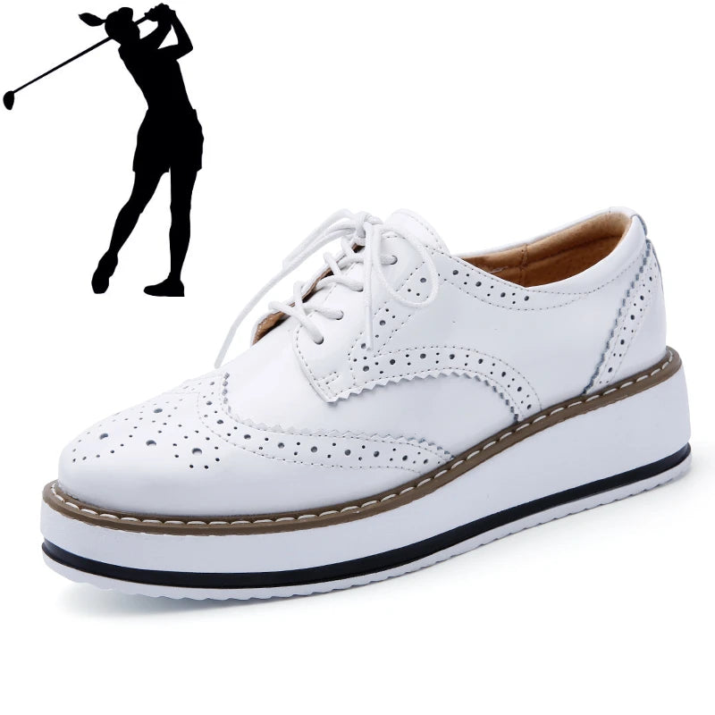 Chaussures de golf blanches décontractées pour femmes