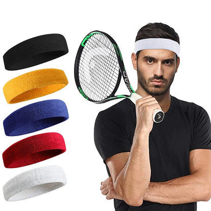 Elastic Cotton Athletic Headband for All Sports for Men & Women