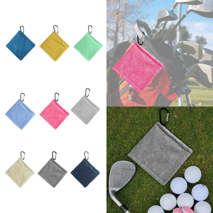 Kompaktes Golfballhandtuch mit Clip für Schläger