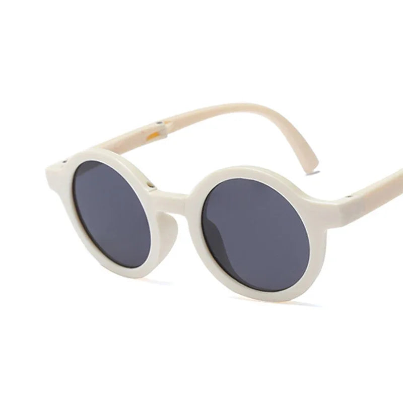 Lunettes de soleil rondes pliables pour enfants