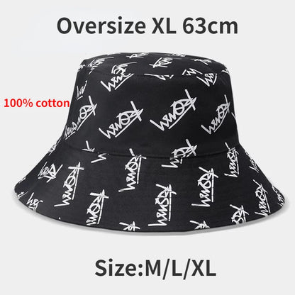 Reversible Big Head Bucket Hat for Summer