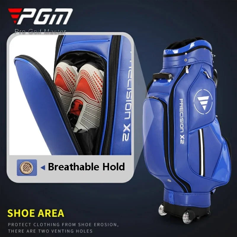 Waterproof Golf Bag with Wheels for 13 Clubs